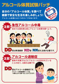 アルコール体質試験パッチＡ６